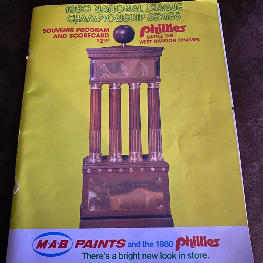 1980 NLCS Phillies program and ticket stub